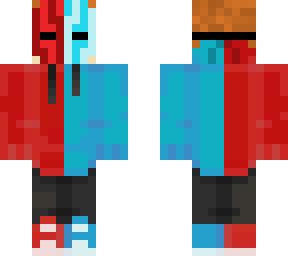 red and blue mask