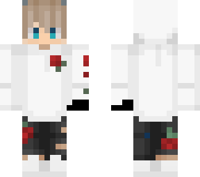 blond boy wearing white (hooded)