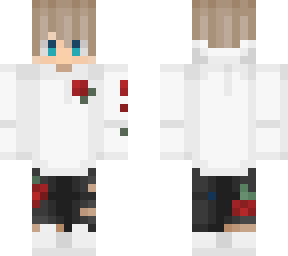 blond boy wearing white