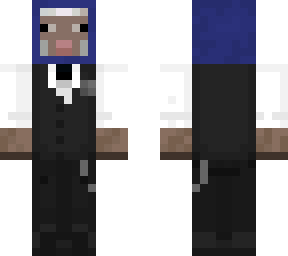 blue sheep in suit