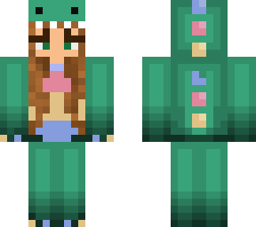 me in green dino skin