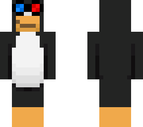 penguin with 3d glasses