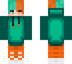 cool cyan and orange hoodie guy
