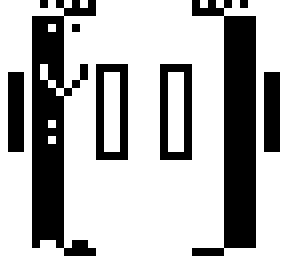 black and white