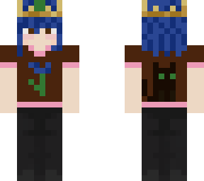 blue haired girl