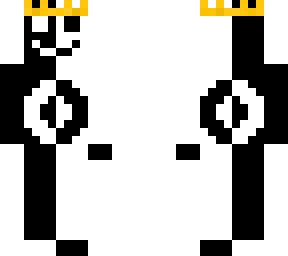 black and white with a crown