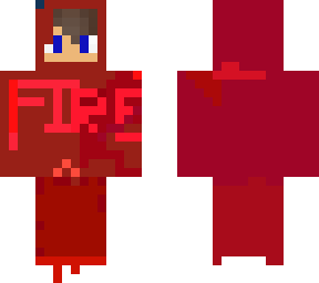 boy with red hoddie and fire