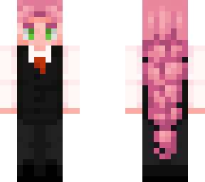 slim pink hair casino suit