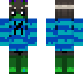alienigena verde roupa azul