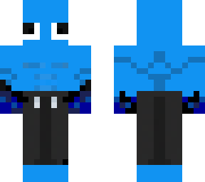 chico slime azul y musculoso cuerpo ancho