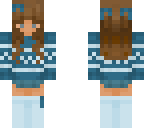 cozy blue winter girl fit