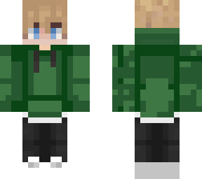 green hoodie