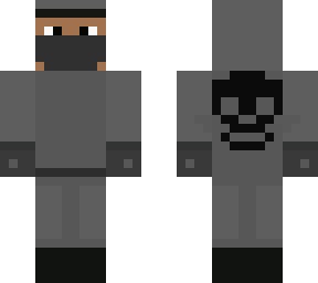 muerte gris, skin de minecraft hecha por esquirlax primera version y no es tan genial la s