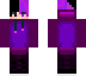 cool black and purple hoodie guy
