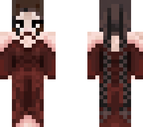 owlmask, red dress jellyfish hair