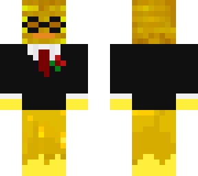 yellow witherskeleton with suit