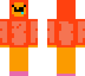goober pumpkin in red hoodie and pink slippers
