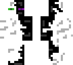half white half black enderman
