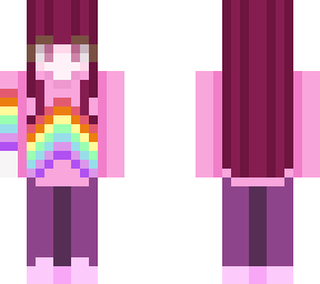 rainbow girl + pink girl