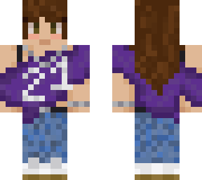 streetwear purple girl