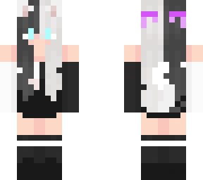 black and white neko