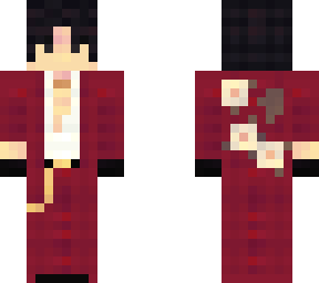 casual boy - red outfit - chain - roses - gloves