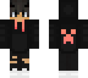 orange red creeper hoodie w/ effect