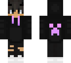 purple blue creeper hoodie w/ effect