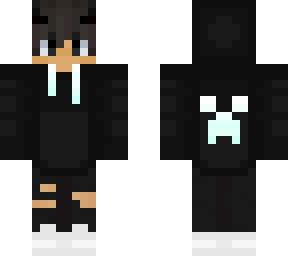 white blue creeper hoodie w/ effect
