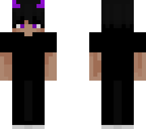 black purlpe devil horns