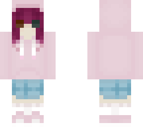 pink hoodie
