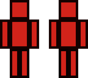 red black outline dude