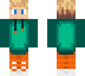 blonde boy cyan-orange hoodie guy skin