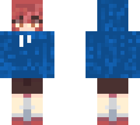 blue hoodi girl up