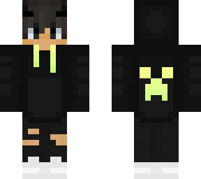 yellow green creeper hoodie w/ effect