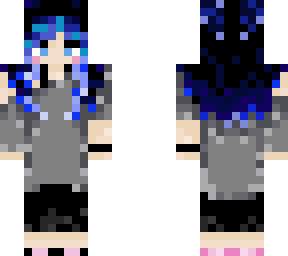blue haired chick