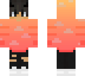orange sunset hoodie with effect