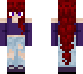 red braided hair