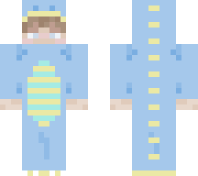 blue dino onesie