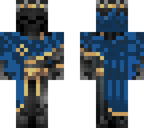 skeleton with a blue cape