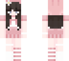 pink brown hair cute my melody girl skin