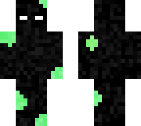 black creature thing (green splotches)