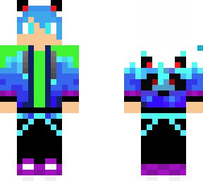 aamir blue hoodie green shoulders