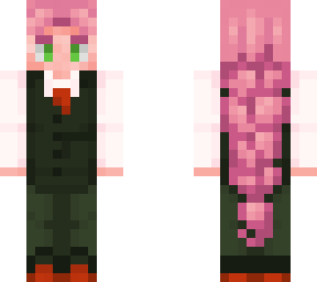 dull green suit pink hair 1.1