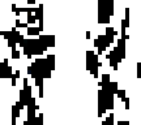 white and black
