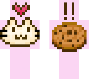 A Cute Cat Who Loves Cookies (Pixel Art) | Minecraft Skin