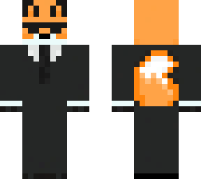 orange fox in suit