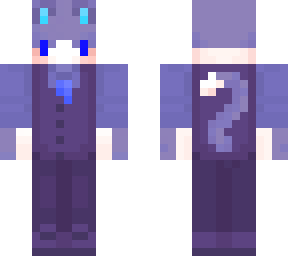 ourple and blue cat in suit