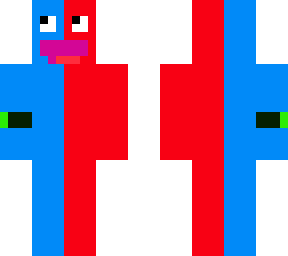 red n blue blob