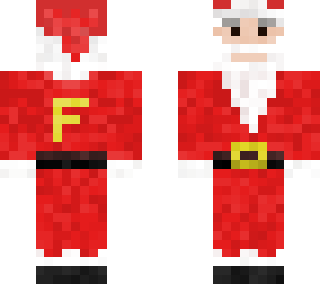 santa claus skin with f on back
